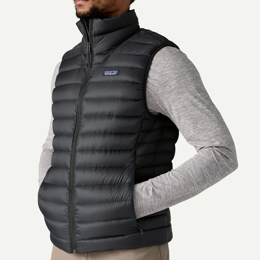 Patagonia Down Sweater Insulated Vest Men Small Black Puffer 800 Fill Warm $230